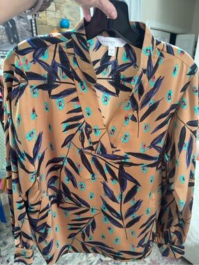 Anonyme Floral Print V-Neck Blouse